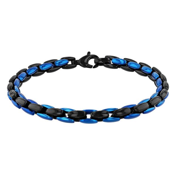 Mens Gentlemen's Classics(tm) Blue & Black Link Bracelet alternate view