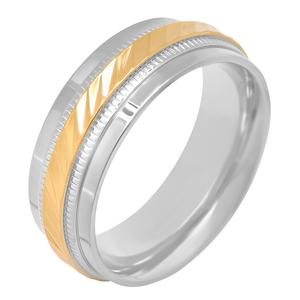 Mens Endless Affection(tm) Gold/Silver-Tone Stainless Steel Ring alternate view