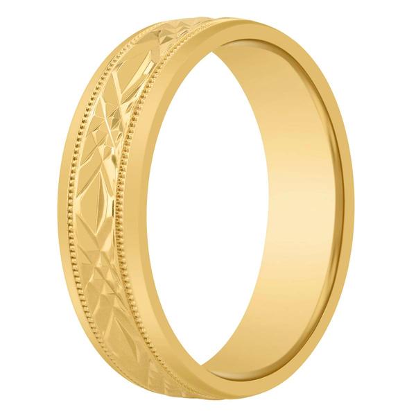 Mens Endless Affection(tm) 6mm Diamond-Cut Milgrain Wedding Band alternate view