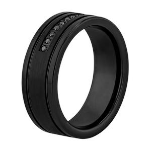 Mens Gentlemens Classics(tm) Black Diamond Tungsten Ring alternate view