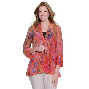 Womens Ali Miles 3/4 Dolman Sleeve Graffiti Knit Kimono