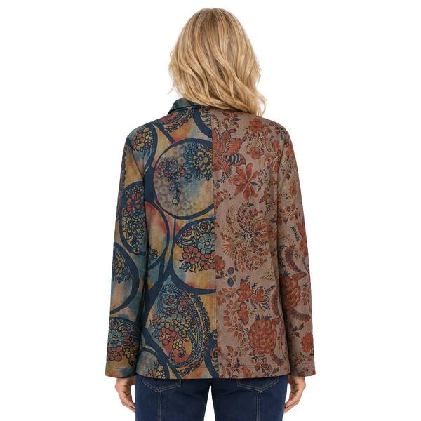 Petite Ali Miles Wire Collar Abstract Floral Structured Jacket alternate view