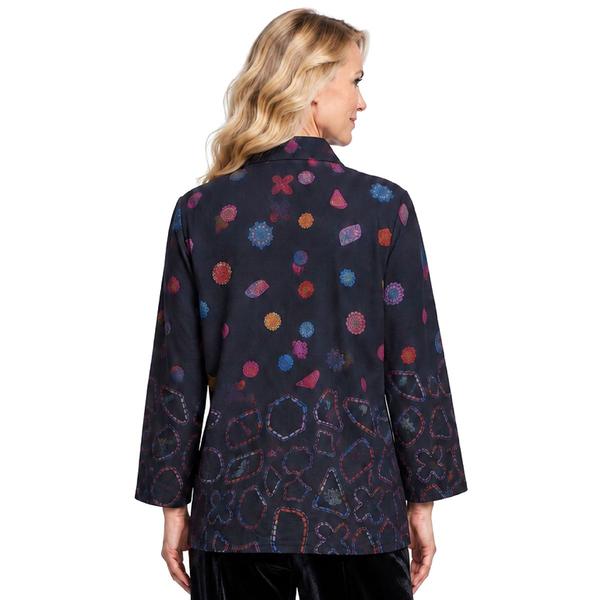 Petite Ali Miles Zip Front Abstract Dot Jacket alternate view
