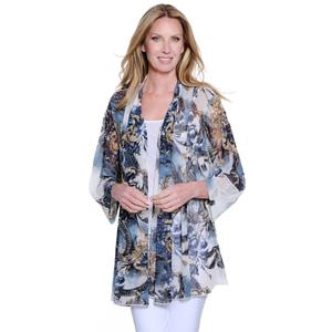 Womens Ali Miles 3/4 Dolman Sleeve Graffiti Kimono