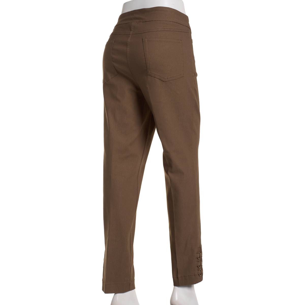 Womens Multiples(R) Ring Hem Pull-On Twill Pants