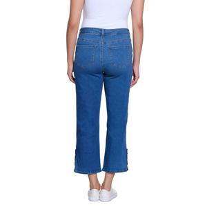 Womens Multiples 5-Pocket Button Hem Capri Jeans alternate view