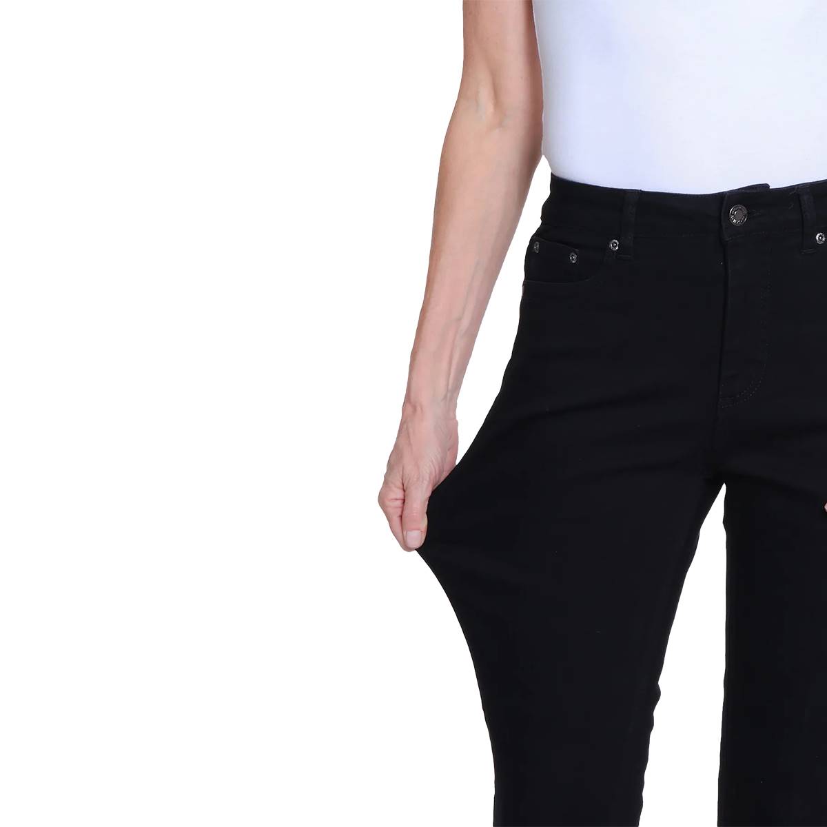 Womens Multiples Five-Pocket Bootcut Released Hem Jeans