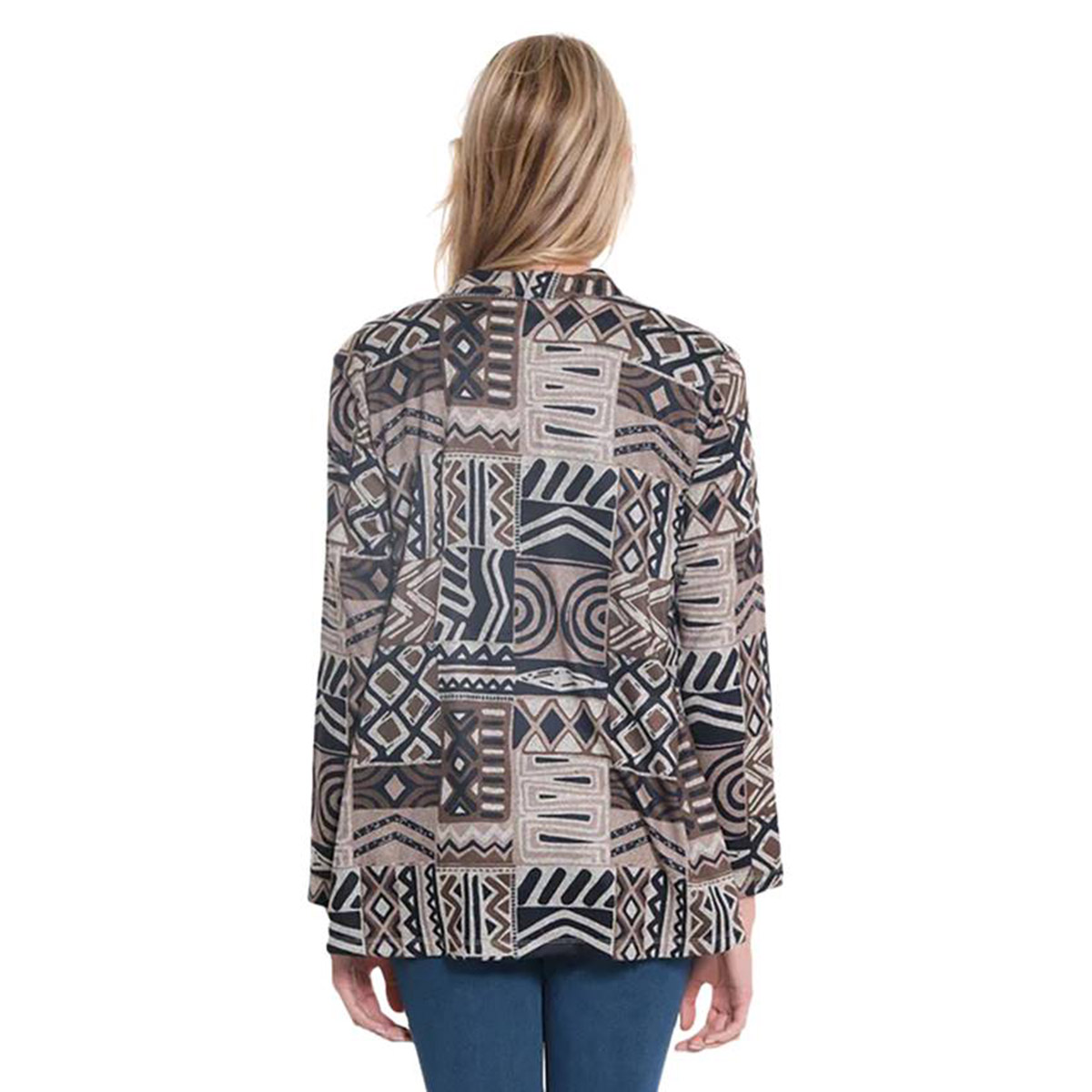 Womens Multiples 2pc. 3/4 Sleeve Tribal Tank With Cardigan