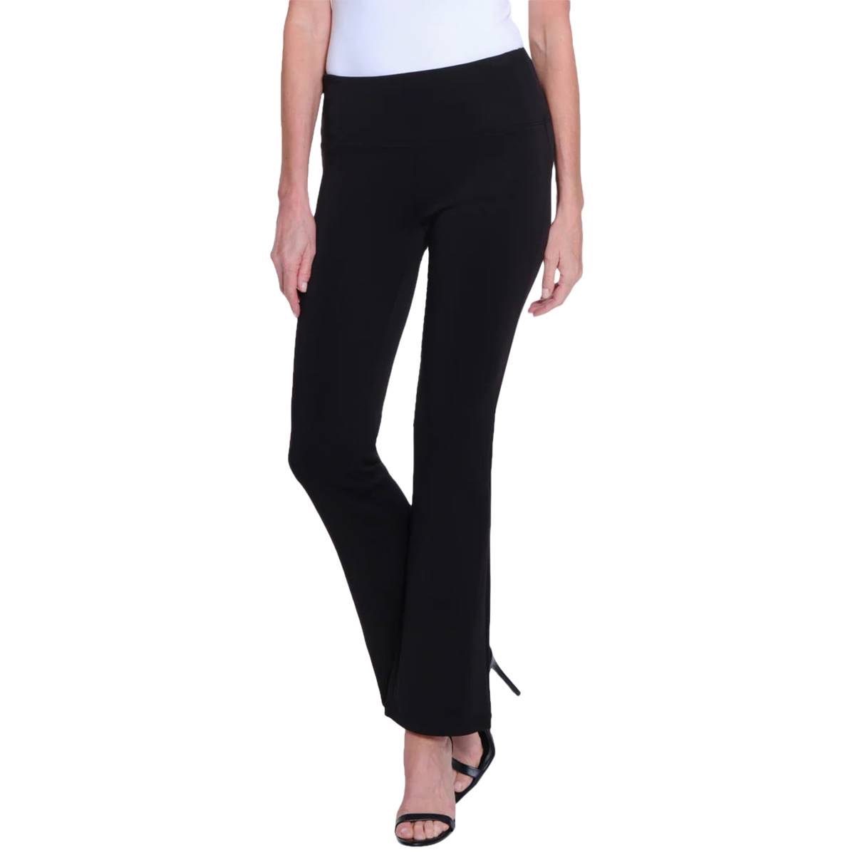 Womens Multiples Pull On Flare Leg Ponte Pants