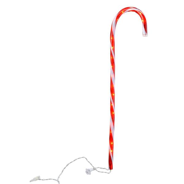28in. Lighted Candy Cane Lawn Stake