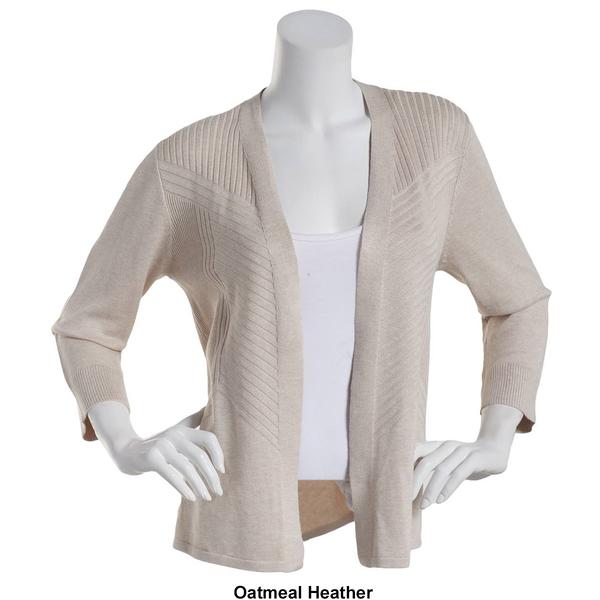 Womens 89th & Madison 3/4 Sleeve Straight Hem Cardigan alternate view