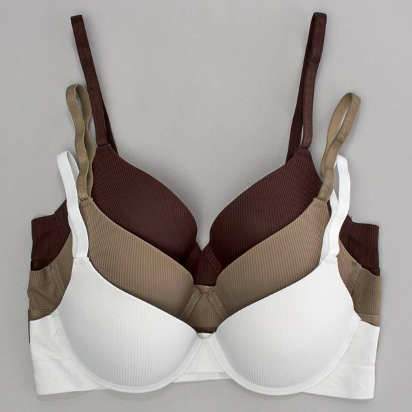Womens Danskin 3pk. Bonded Microfiber Underwire Bras DS3491-3PKN