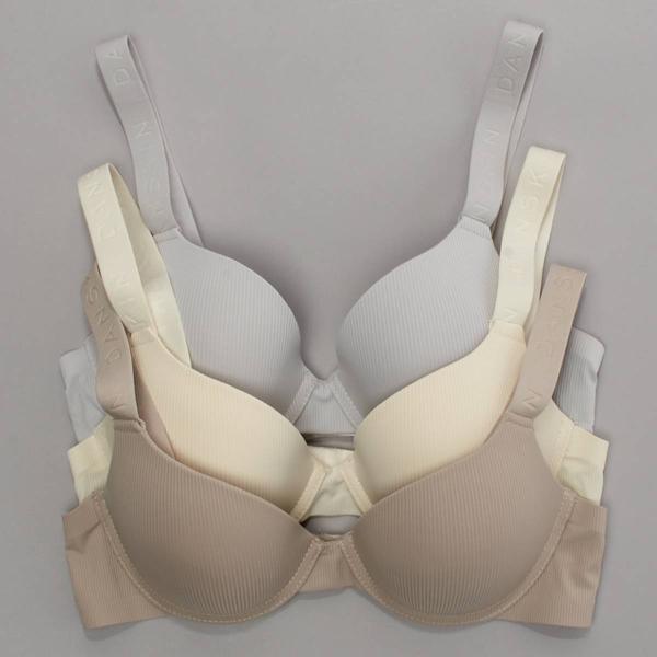 Womens Danskin 3pk. Ribbed Seamless Molded Bras - DS6677-3PKAE