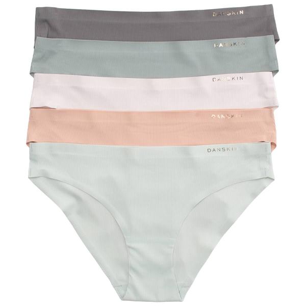 Womens Danskin 5pk Micro Rib Hipster Panties - DS2469-5PKAB
