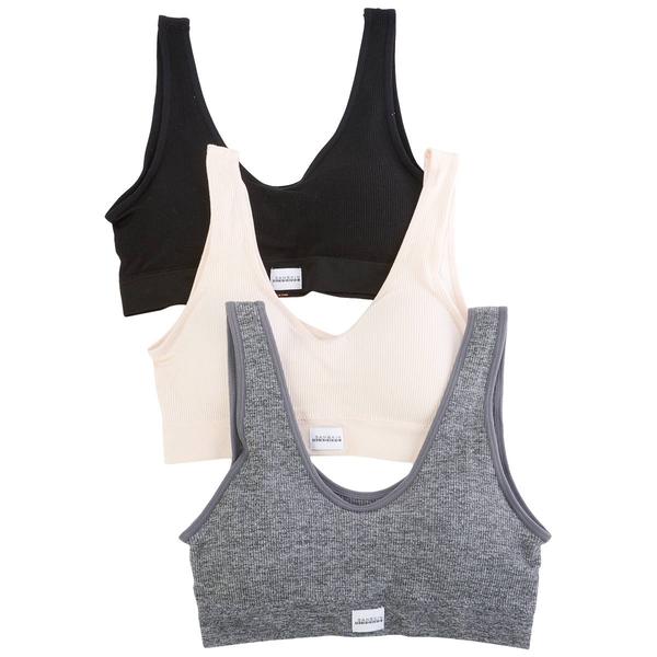 Womens Danskin 3pk. Seamless Rib Bralettes DS2106-3PKAB alternate view