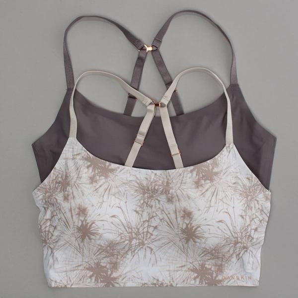 Womens Danskin 2pk. Abstract Bralette Bras - DS4003-2PKA
