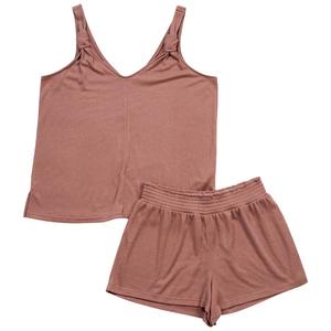 Womens Nicole Miller Knotted Knit Gauze Tank Pajama Set