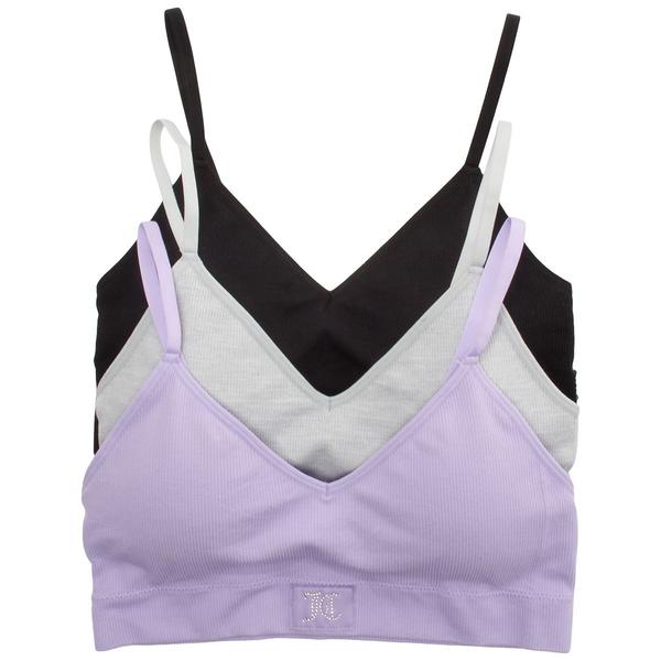 Juniors Juicy Couture 3pk. Rhinestone Logo Bralettes -JC1458-3PKF