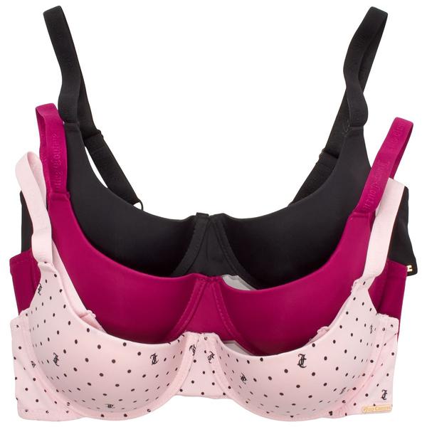 Juniors Juicy Couture 3pk. Lace Molded Push-Up Bras - JC3938-3PKJ