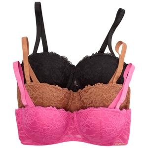 Womens Juicy Couture 3pk. Convertible Push Up Bra - JC5065-3PKM