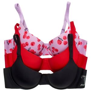 Womens Juicy Couture 3pk Push Up Bra- JC5301-3PKMH