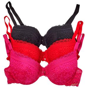 Juniors Juicy Couture 3pk. Lace Push-Up Bras JC6202-3PKE alternate view