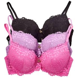 Juniors Juicy Couture 3pk. Lace Push-Up Bras w/Charm JC6308-3PKAE