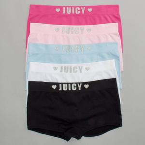 Womens Juicy Couture 5pk Seamless Boyshort Panties JC2470-5PKC