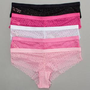 Womens Juicy Couture 5Pk Heart Lace Hipster Panties -JC2684-5PKC