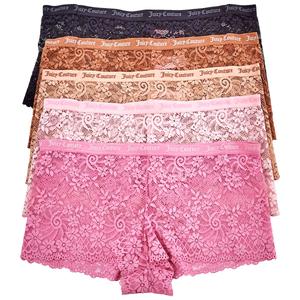 Womens Juicy Couture 5pk Boyshort Panties - JC6861-5PKD