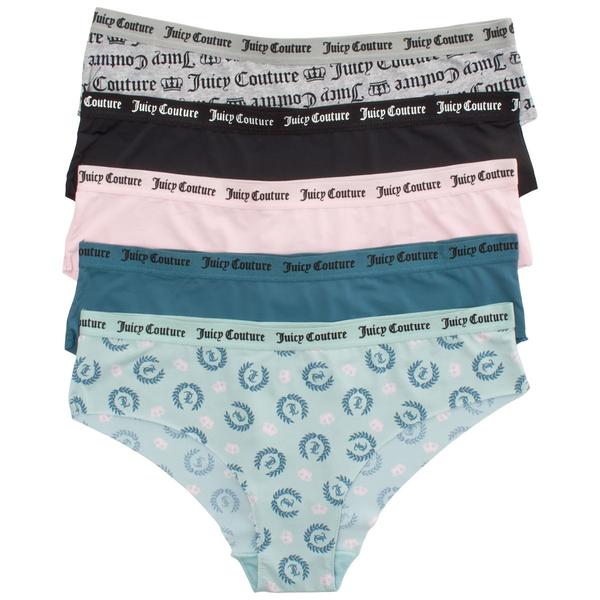 Juniors Juicy Couture 5pk. Laser Hipster Panties - JC7242-5PKDH