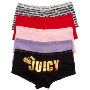 Womens Juicy Couture 5pk. Boyshort Panties w/ Logo - JC7530-5PKKQ