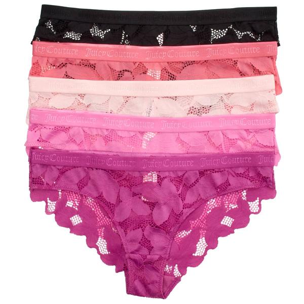 Juniors Juicy Couture 5pk. Lace Bikinis Panties JC8203-5PKCU alternate view