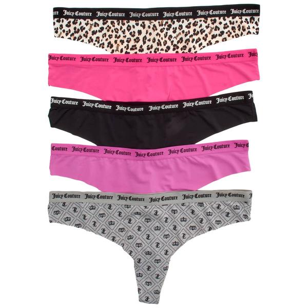 Womens Juicy Couture 5pk. Bonded Micro Thong Panties-JC8239-5PKFE alternate view