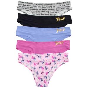 Womens Juicy Couture Gold Foil Logo Bikini Panties - JC9213-5PKDK alternate view