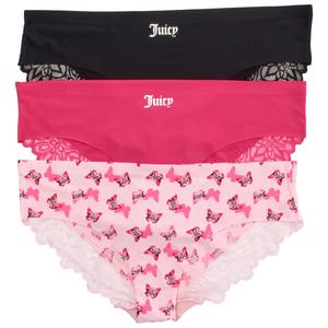 Womens Juicy Couture 3pk. Lace Bikini Panties - JC9696-3PKBL alternate view
