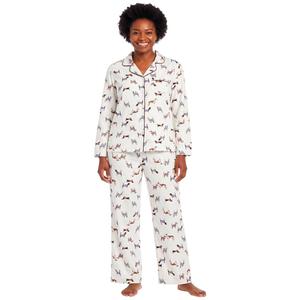 Womens Laura Ashley(R) Cotton Interlock Dog Pajama Set alternate view
