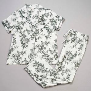 Womens Laura Ashley(R) Short Sleeve Dream Knit Pajama Set