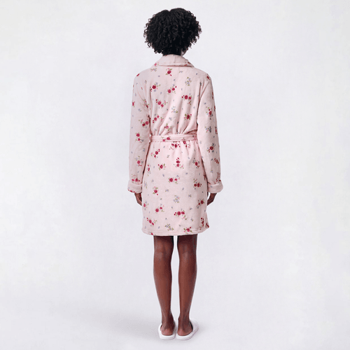 Womens Laura Ashley(R) Long Sleeve Floral Plush 36 Wrap Robe alternate view