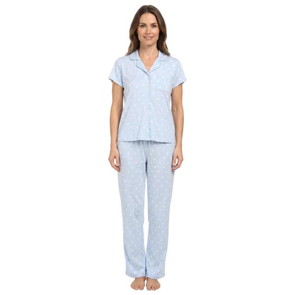 Womens Laura Ashley(R) Short Sleeve Hearts Long Leg Pajama Set
