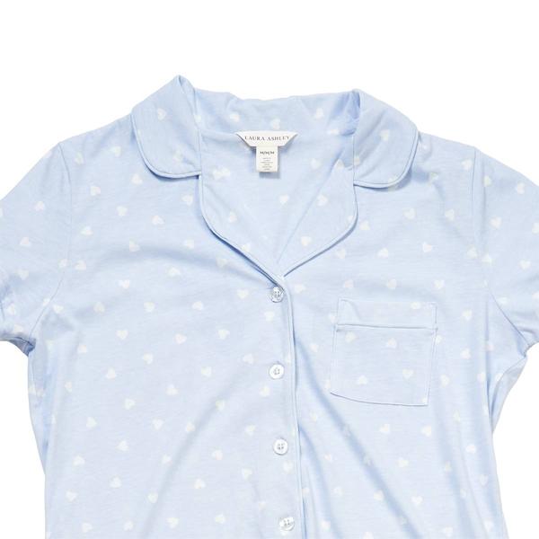 Womens Laura Ashley(R) Short Sleeve Hearts Long Leg Pajama Set alternate view