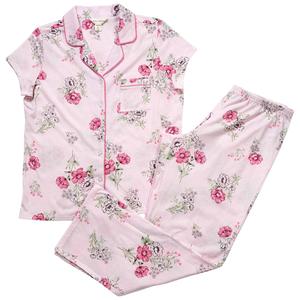 Womens Laura Ashley(R) Short Sleeve Stripe & Floral Pajama Set alternate view