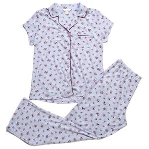 Womens Laura Ashley(R) Short Sleeve Floral Ditsy Bunches Pajama Set alternate view