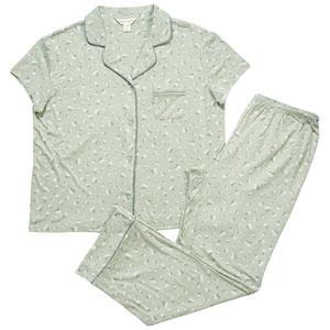 Womens Laura Ashley(R) Short Sleeve Small Ditsy Floral Pajama Set alternate view