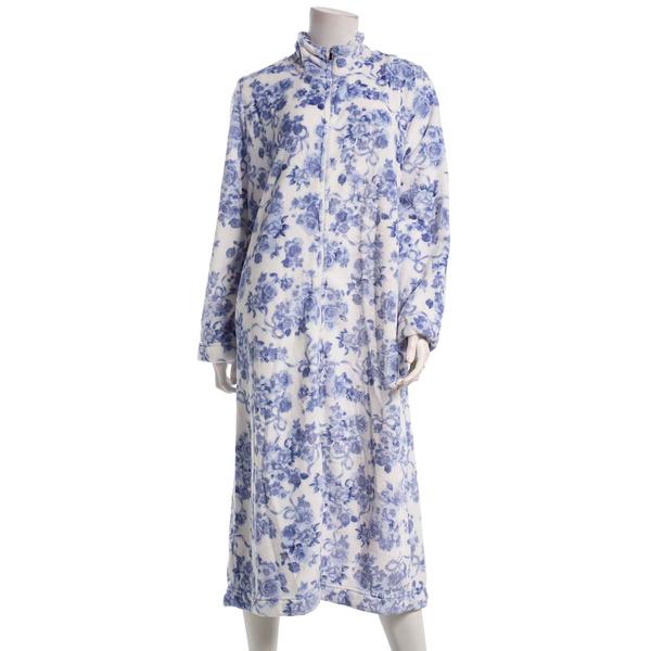 Womens Laura Ashley(R) Long Sleeve Robe with Inside Pockets