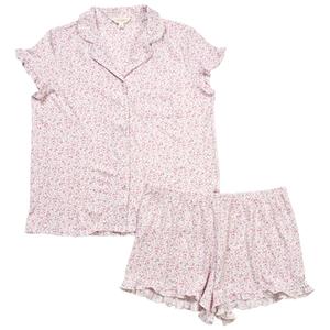 Womens Laura Ashley(R) Short Sleeve Confetti Ditsy Pajama Set