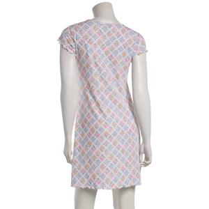 Womens Laura Ashley(R) Rib Geo Bouquets Lettuce Edge Nightshirt alternate view