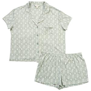 Womens Laura Ashley(R) Diamond Floral Pajama Set with Shorts