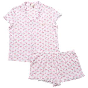 Womens Laura Ashley(R) Short Sleeve Bouquet Stamp Short Pajama Set alternate view