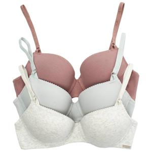 Womens Nautica 3pk. Cotton T-Shirt Bras w/Picot Edge-NT1797-3PKAE alternate view